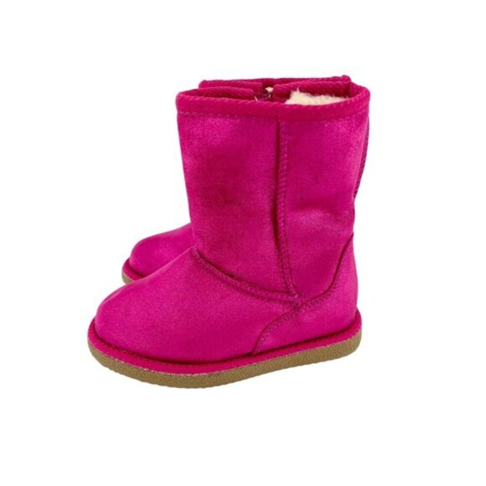Harper Canyon Toddler Girls Shimmer Pink Fuchsia Boots Faux Fur SZ 8 New